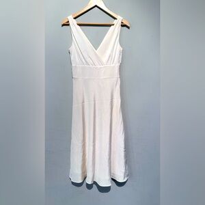 J CREW 100% SILK Women Sz 2 DRESS CHAMPAGNE COLOR V-neck Party Cocktail